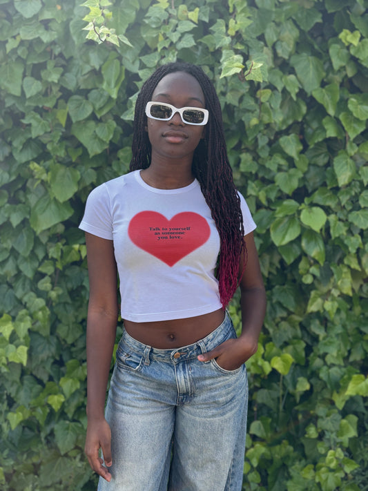 T-shirt Cropped "Red Heart"