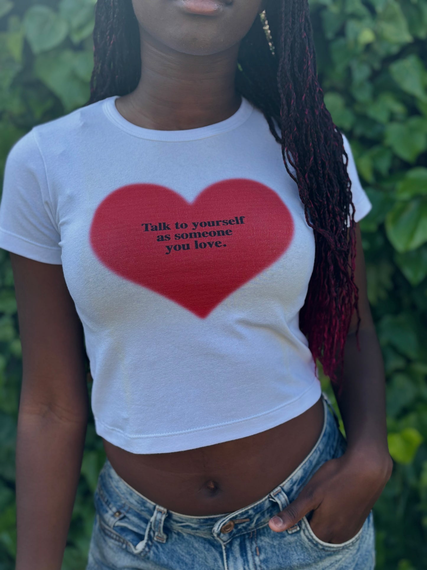 T-shirt Cropped "Red Heart"