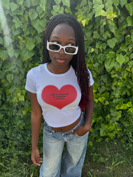 T-shirt Cropped "Red Heart"